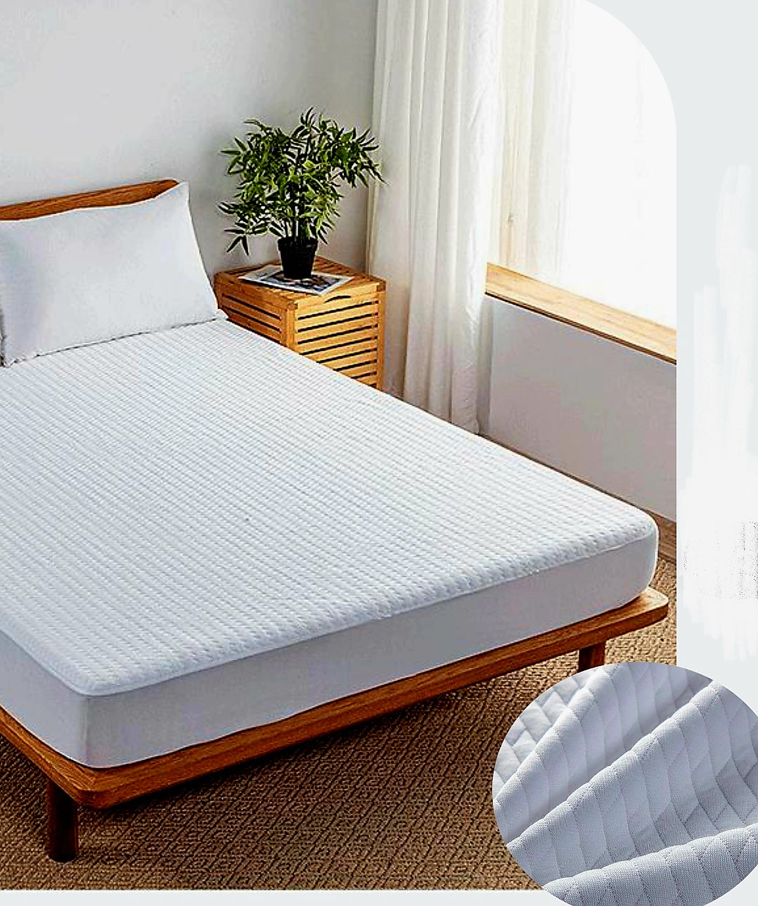 זוג של 2 מגן מזרון אטום